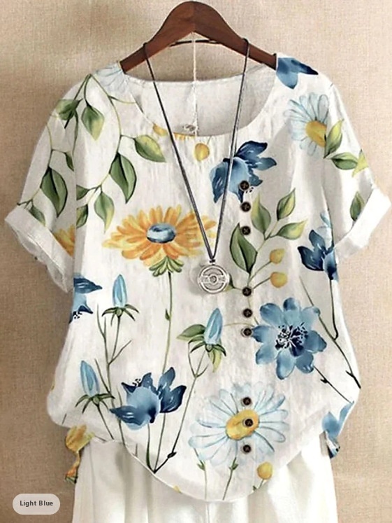 Digital Printed All-matching Women's Fashion T-shirt - Image 5