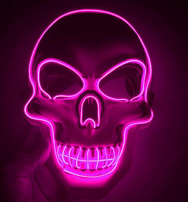 Halloween Skeleton Mask LED Glow Scary Mask - Image 4