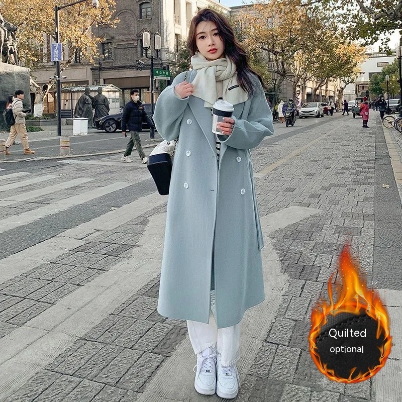 Loose Mid-length Lace-up Woolen Coat Women - Image 9