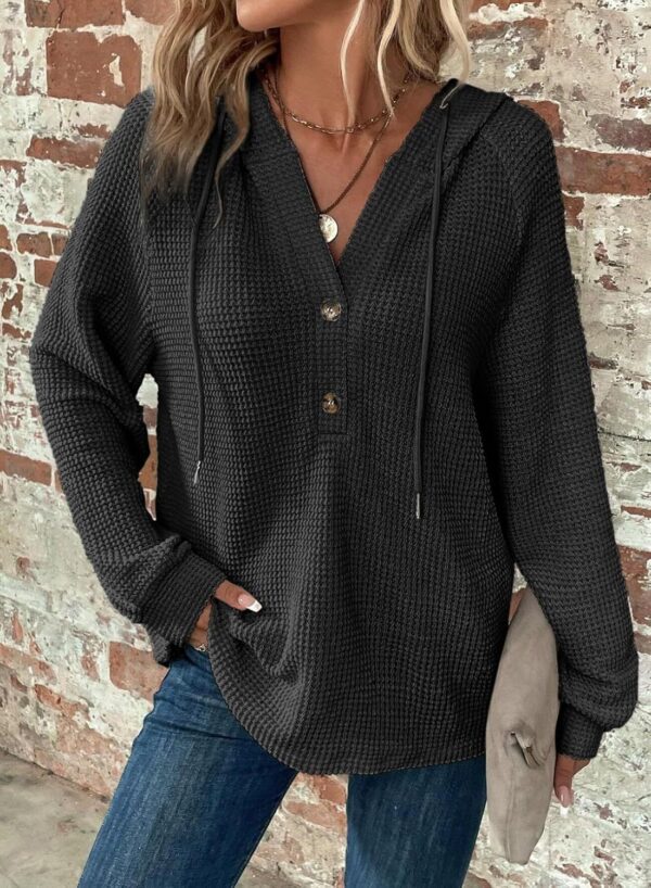 V-neck Long Sleeve Pullover Leisure Sports Sweater - Image 5