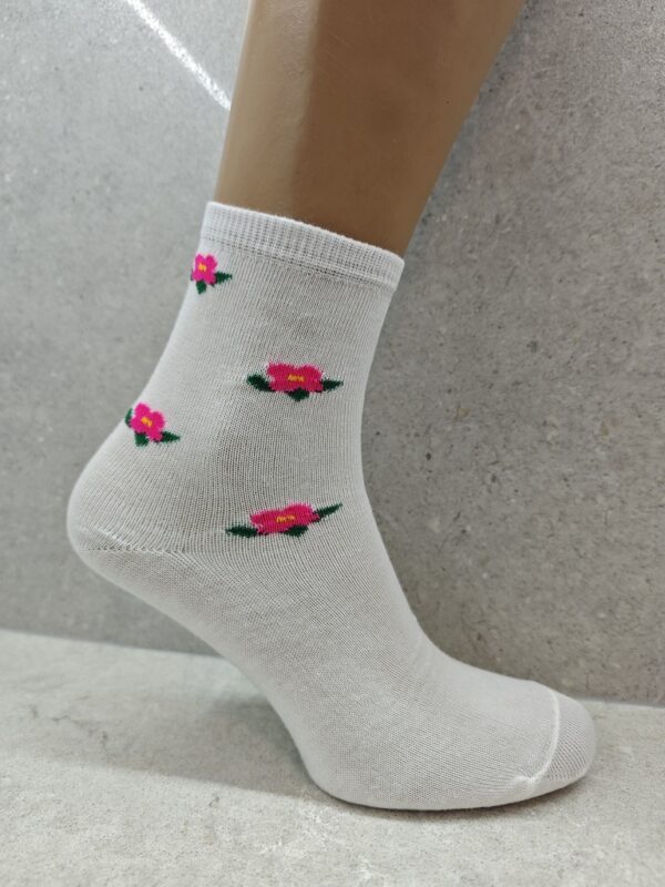 Women's Floral Cotton Socks 6 12 24 Pairs - Image 7