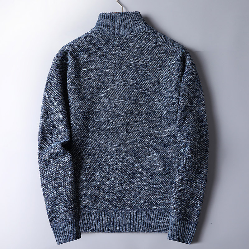 Loose Knit Coat Plush Men's Zipper Sweater - Image 2