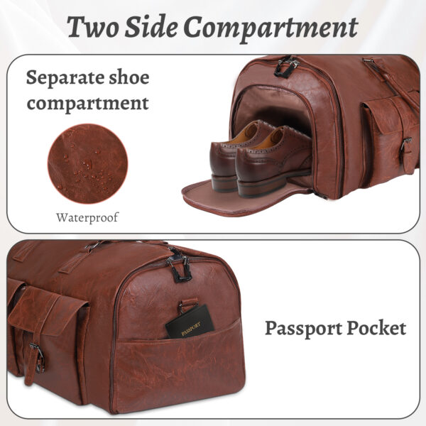 Large Capacity Men's Leather Suit Storage Bag - Image 2