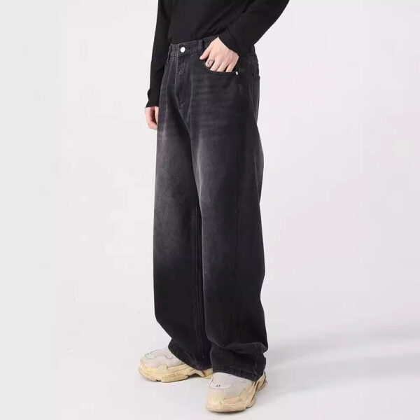 Gray Plus Size Loose Straight Pants - Image 5