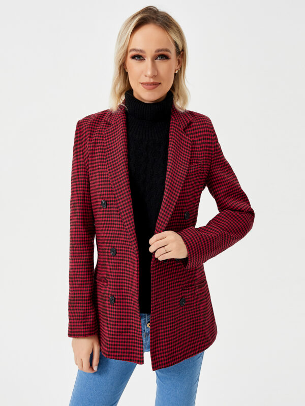 Womens Casual Blazer Jacket  Long Sleeve Work 0ffice Blazer Lapel  Jacket - Image 4