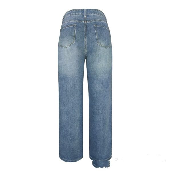 Women's Jeans Loose Mid Waist Casual Straight-leg - Image 3