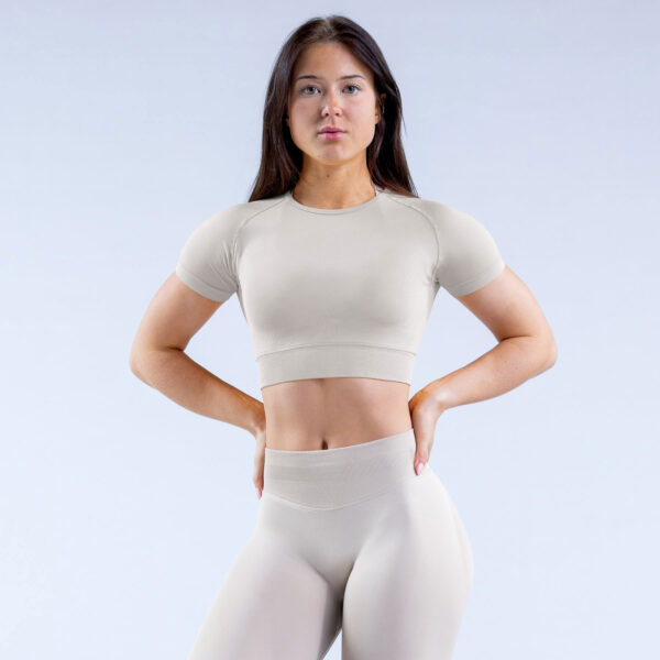 Nylon Fabric High Wicking Fitness Short Sleeve - Image 9