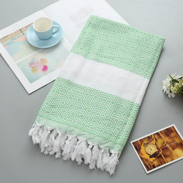 Handmade Tassel Blanket Turkish Beach Towel - Image 5