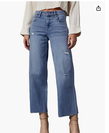 Women's High Waisted Loose Jeans - Image 4