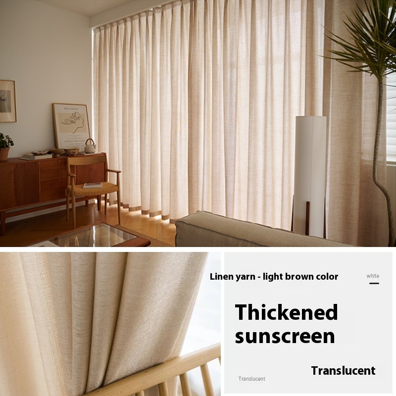 Simple Household Use Sunshade Light Transmission Nontransparent Curtain - Image 4