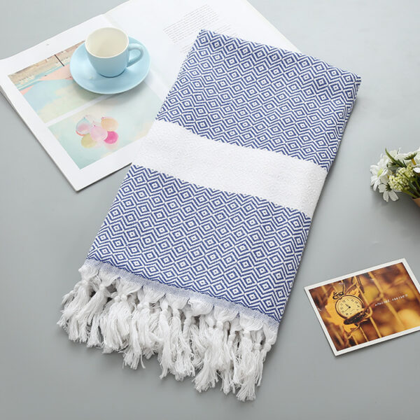 Handmade Tassel Blanket Turkish Beach Towel - Image 9