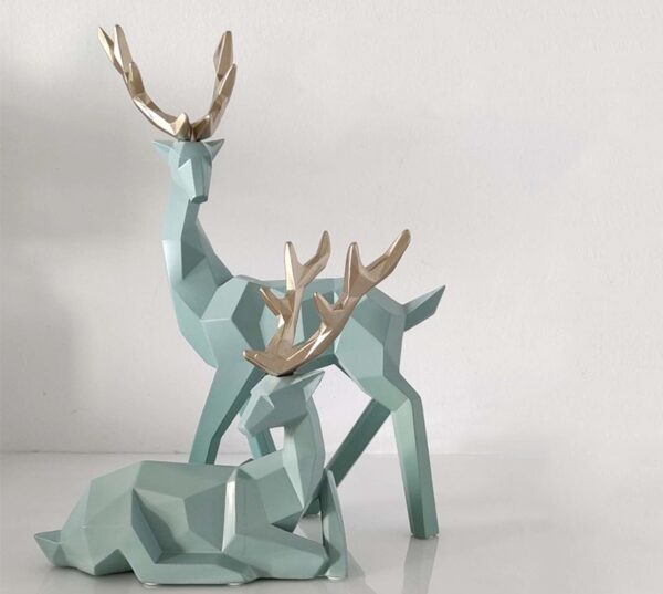 Deers Sculpture Resin Deer Statue Decoration Home Decor Statues Deer Figurines Modern Decoration Deers Table Ornament - Image 6