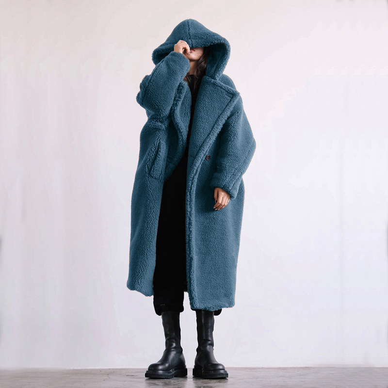 Autumn And Winter Casual Faux Fur Coat Women's Coat Mid-length Coat - Image 7