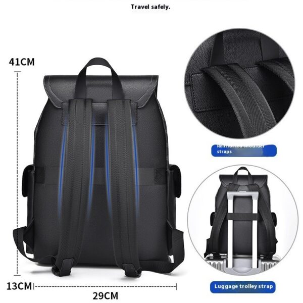 Curved Shoulder Strap New Men's Casual Business Travel Backpack - Image 8