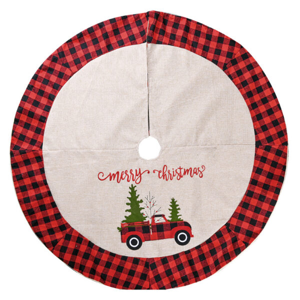 Linen Tree Skirt Car Christmas Tree 120CM Christmas Decoration Tree - Image 5