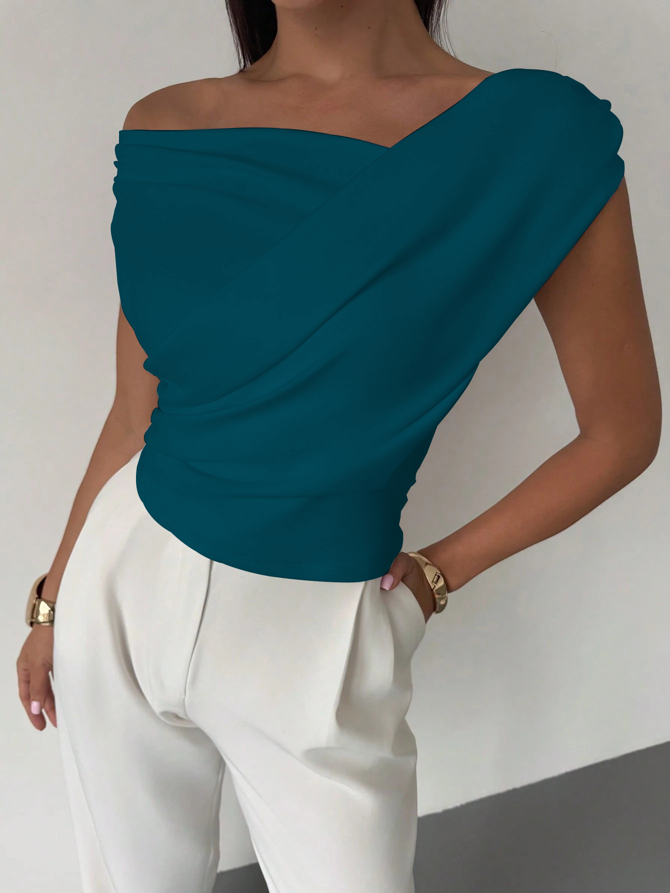 Fashion Personality Solid Color Sleeveless T-shirt For Women - Image 9