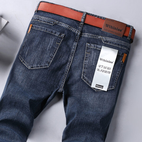Jeans Men's Straight Loose Casual Pants Fleece-lined Thickened Men's Pants - Image 3