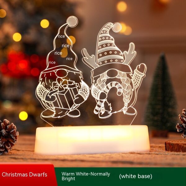 Christmas Decoration 3D Lamp Acrylic LED Night Lights New Year Valentines Day Christmas Kids Gift Christmas Ornaments - Image 7