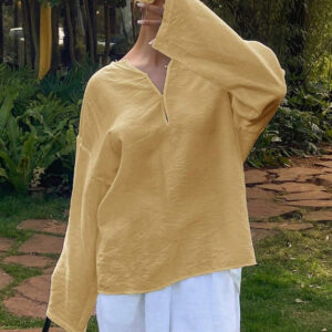 Round Neck Casual Summer Shirt For Women