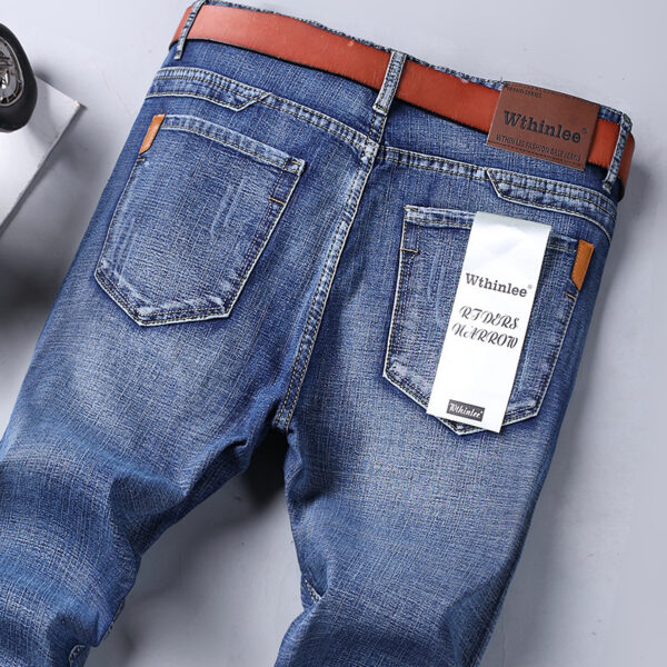 Jeans Men's Straight Loose Casual Pants Fleece-lined Thickened Men's Pants - Image 2