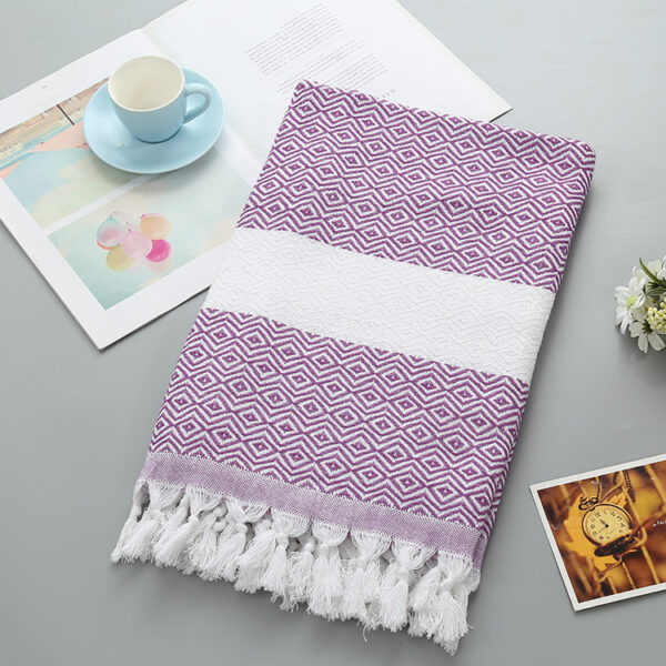 Handmade Tassel Blanket Turkish Beach Towel - Image 3