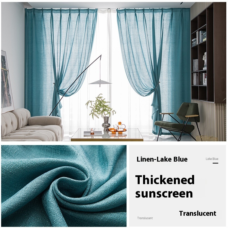 Simple Household Use Sunshade Light Transmission Nontransparent Curtain - Image 10