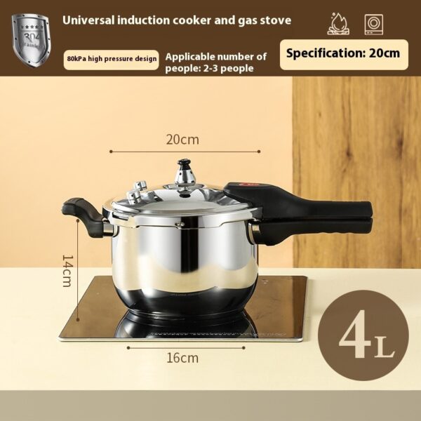 Household Double Bottom Universal Single Handle Multi-functional Large Capacity Stainless Steel Pressure Cooker - Image 3