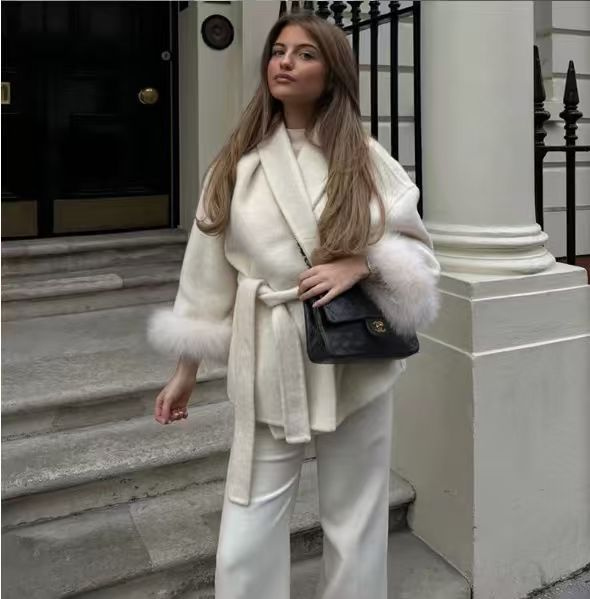 Fashion Plus Size French Elegant Woolen Overcoat - Image 5