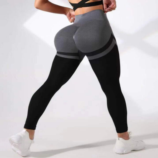 Women's High Waist Tight Color Matching Yoga Pants - Image 9