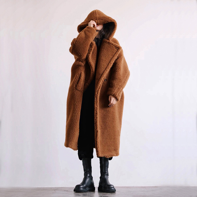 Autumn And Winter Casual Faux Fur Coat Women's Coat Mid-length Coat - Image 6