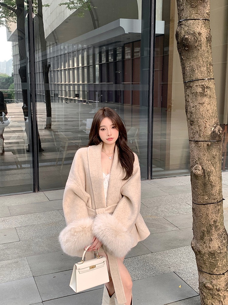 Fashion Plus Size French Elegant Woolen Overcoat - Image 6