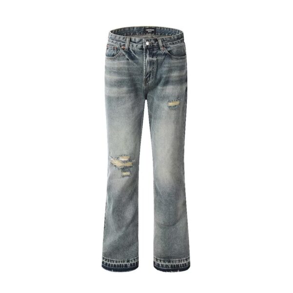 Loose Straight Ripped Jeans For Men - Image 2