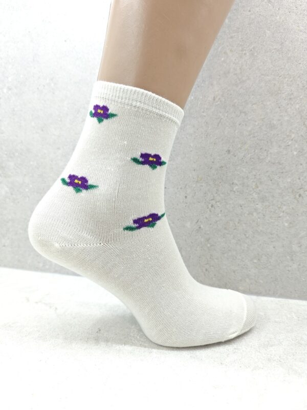 Women's Floral Cotton Socks 6 12 24 Pairs - Image 2