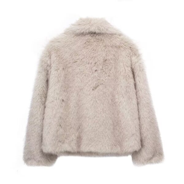 Winter Plush Coat Fashion Warm Thicken Fluffy Lapel Jacket Outwear Casual Long Sleeve Tops Womens Clothing - Image 7