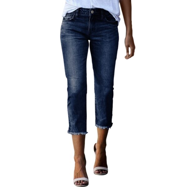 Fashionable Retro Slim-fit Stretch Jeans For Women - Image 3