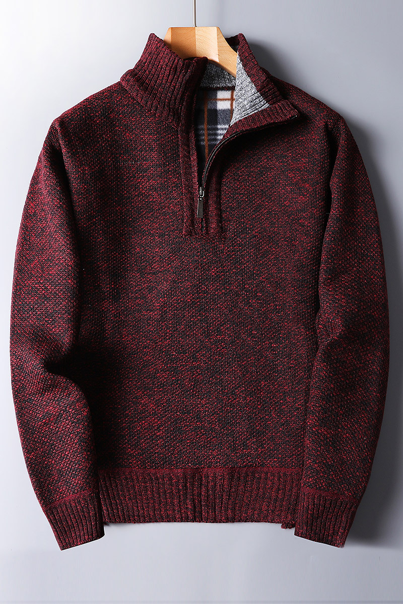 Loose Knit Coat Plush Men's Zipper Sweater - Image 8