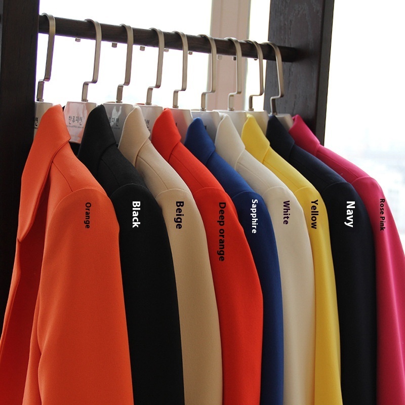 Mid-length Suit Spring Women's Long Sleeve Plus Size Nylon Slimming Versatile Straight Style - Image 7