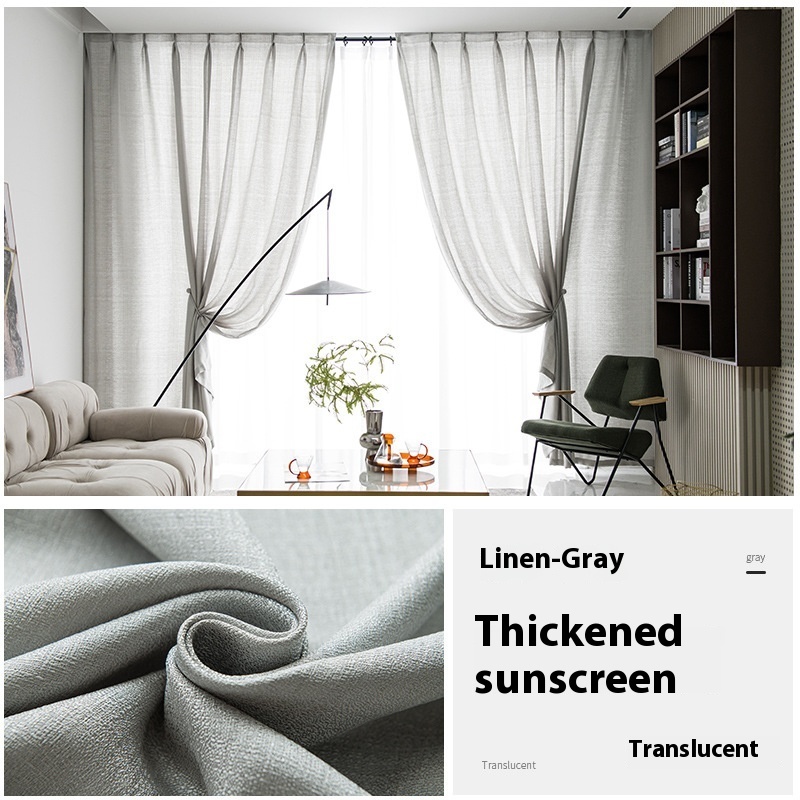 Simple Household Use Sunshade Light Transmission Nontransparent Curtain - Image 3