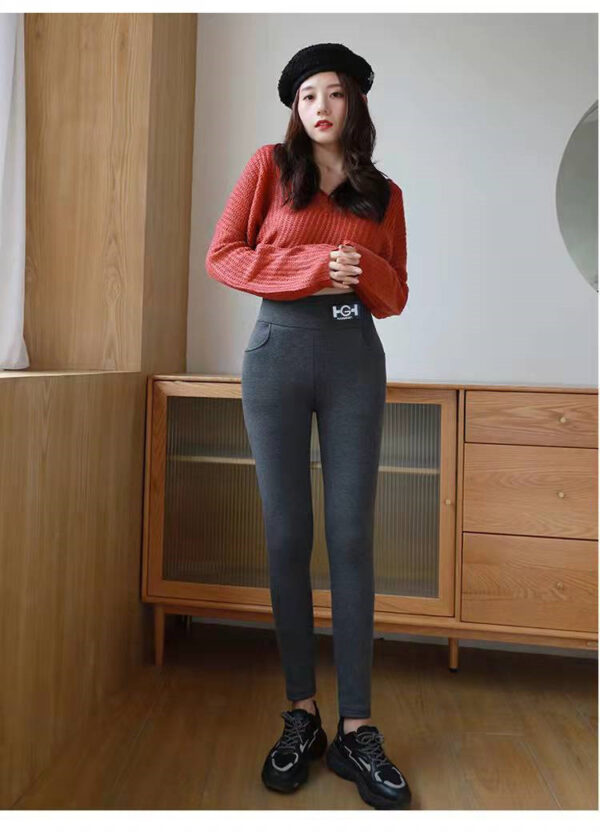 Winter Cashmere Thickened Outwear  Lamb Fleece Leggings Female - Image 6