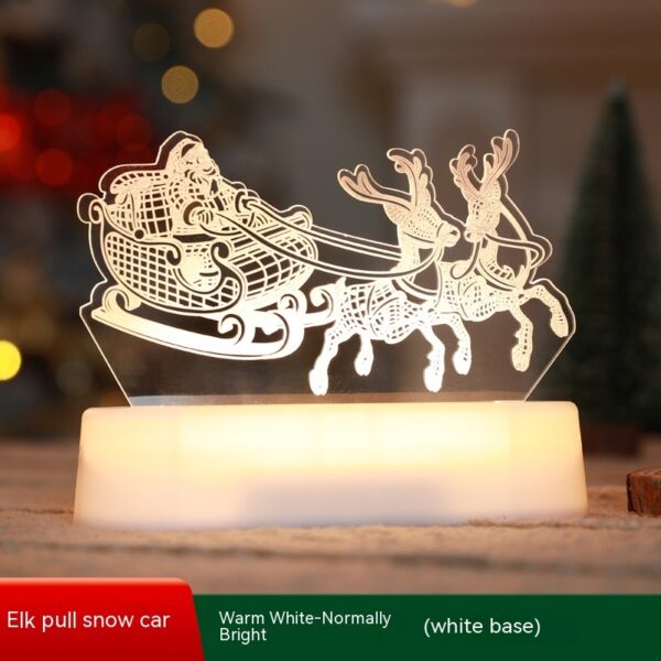 Christmas Decoration 3D Lamp Acrylic LED Night Lights New Year Valentines Day Christmas Kids Gift Christmas Ornaments - Image 2