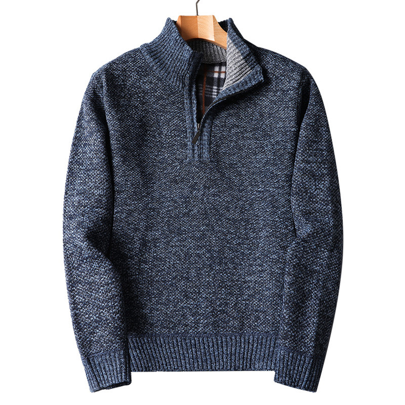 Loose Knit Coat Plush Men's Zipper Sweater - Image 7