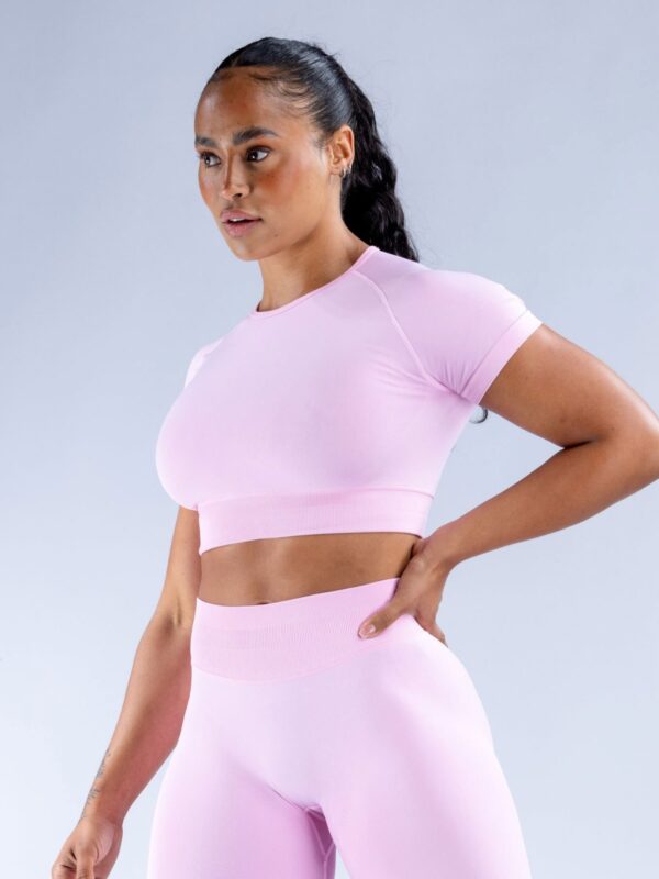 Nylon Fabric High Wicking Fitness Short Sleeve - Image 6