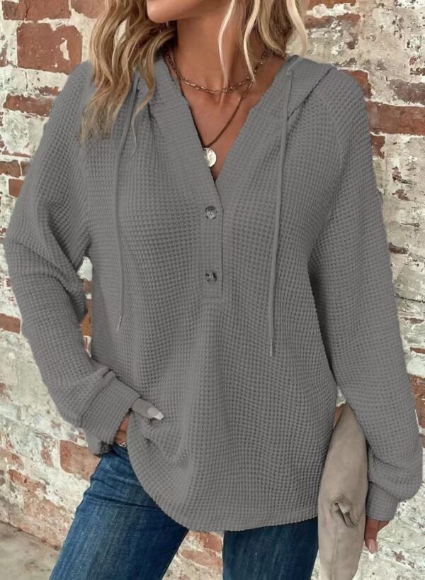 V-neck Long Sleeve Pullover Leisure Sports Sweater - Image 8