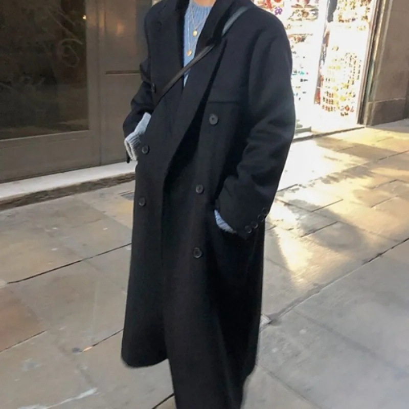 Women's Gray Woolen Plump Girls Loose All-match Coat - Image 2