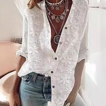 Ethnic Style Fashion Personalized Women's Shirt - Image 2