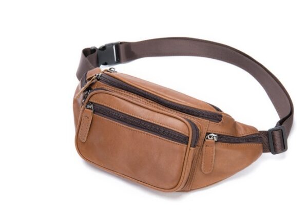 Retro Casual Men's Leather Belt Bag - Image 3