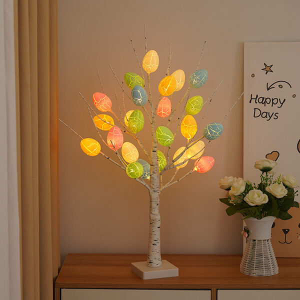 Easter Decoration 60cm Birch Tree Home Easter Egg LED Light Gift Spring Party Tabletop Ornaments Light Easter Party Kids Gifts - Image 9