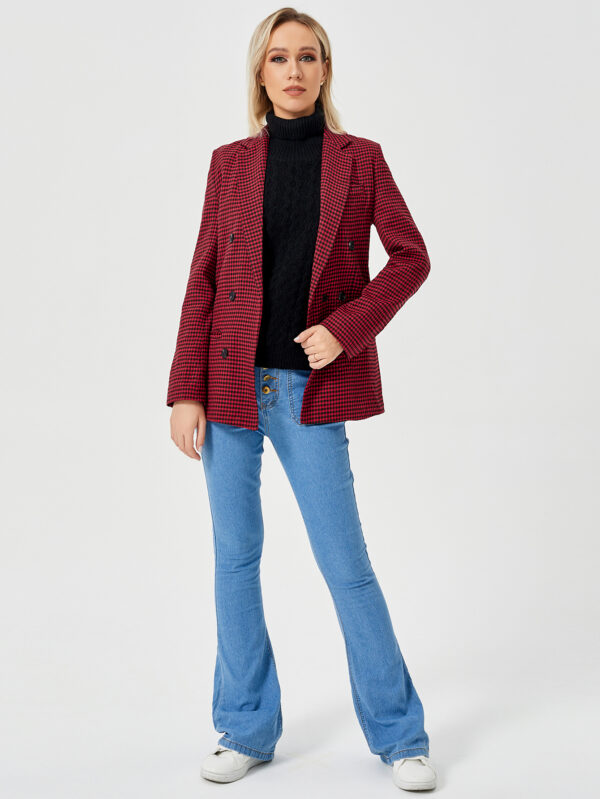Womens Casual Blazer Jacket  Long Sleeve Work 0ffice Blazer Lapel  Jacket - Image 3