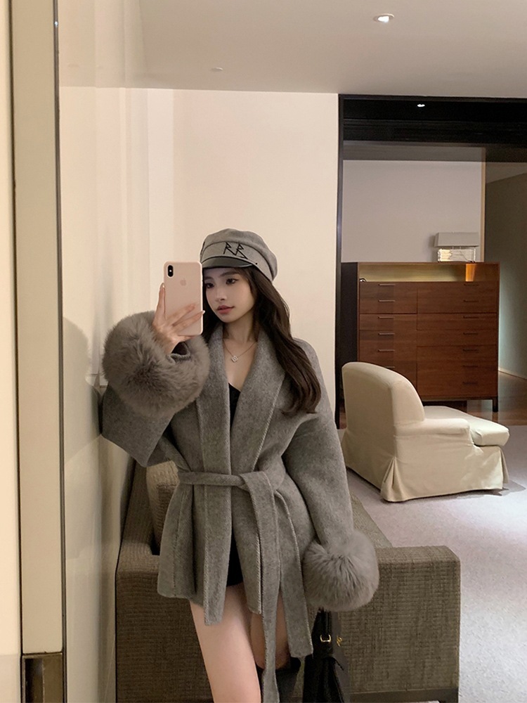 Fashion Plus Size French Elegant Woolen Overcoat - Image 7