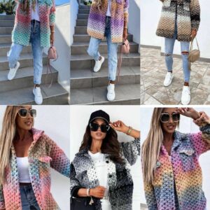 Autumn And Winter New Products Fashion Printed Ladies Woolen Coat